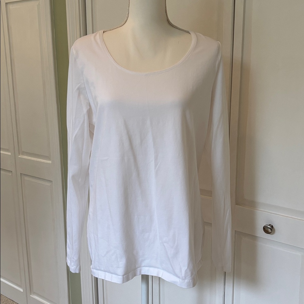 Kim Rogers Classic White Long Sleeve Top